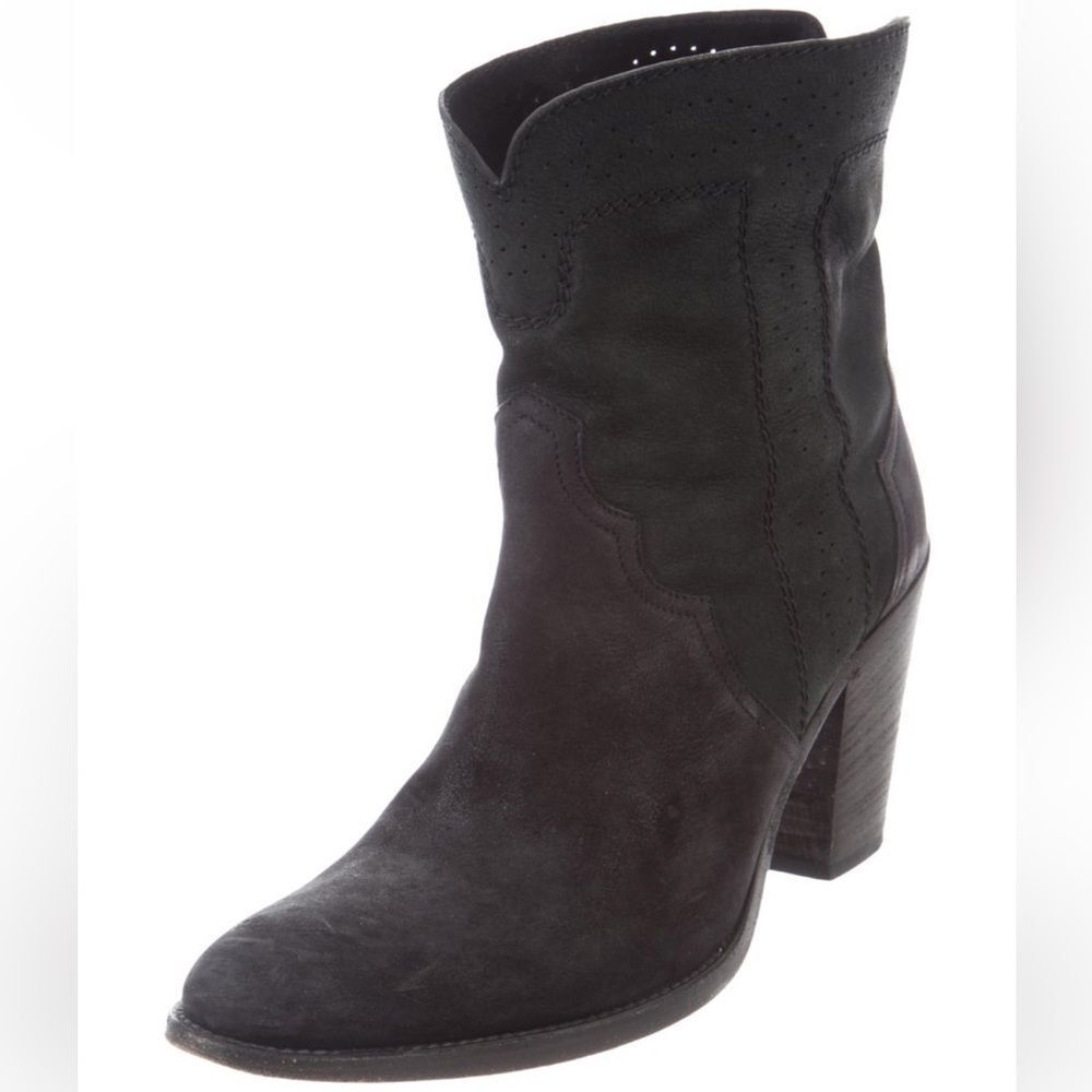 Sartore Women's Black Suede western style Ankle Boots size 7 - Picture 2 of 14